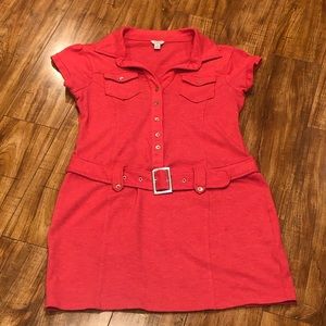 🍒Guess Orange Skater Dress